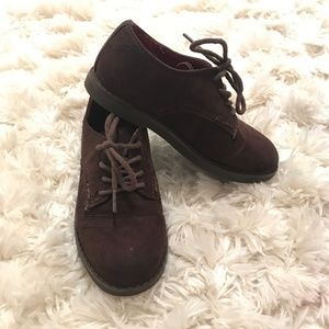 Cole Haan "Lil Shane" Boys Brown Suede Oxfords